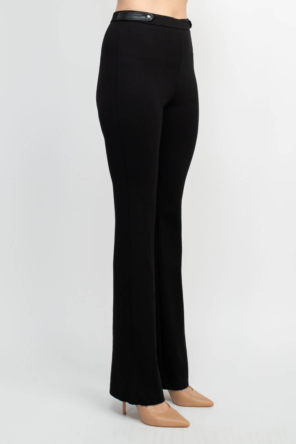 T Tahari - Mid Waist Invisible Zipper Back Ponte Pant