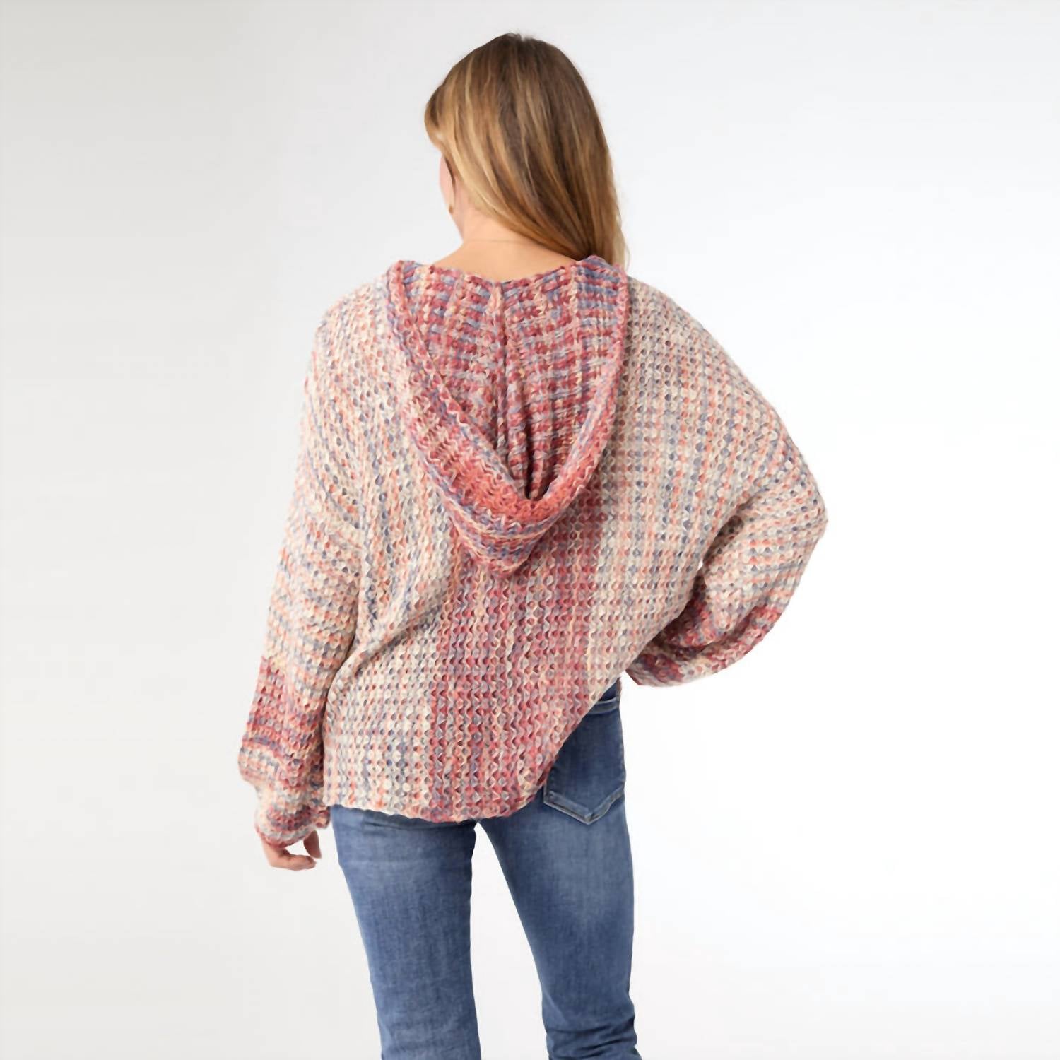 Coco + Carmen - Neville V-neck Sweater With Hood