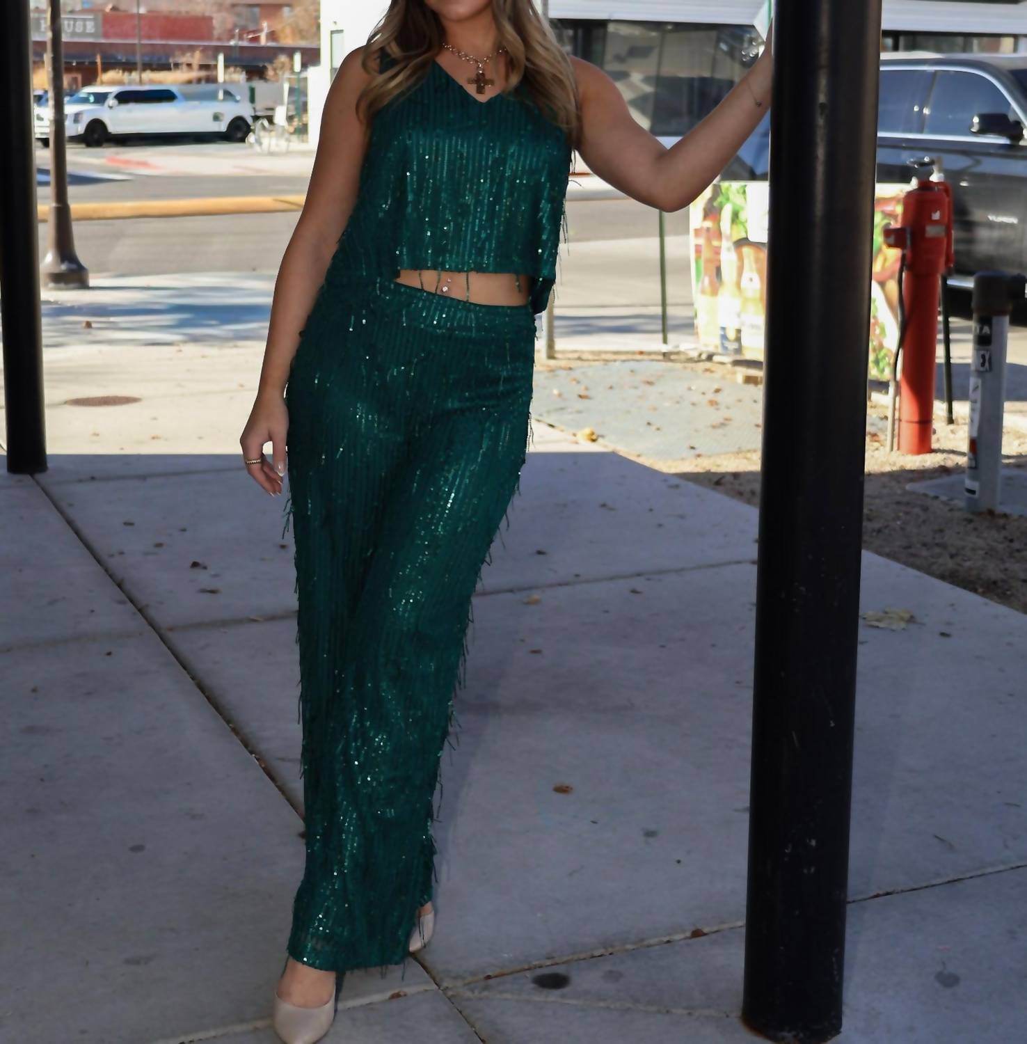 Timing - Sleigh Sequin Pants