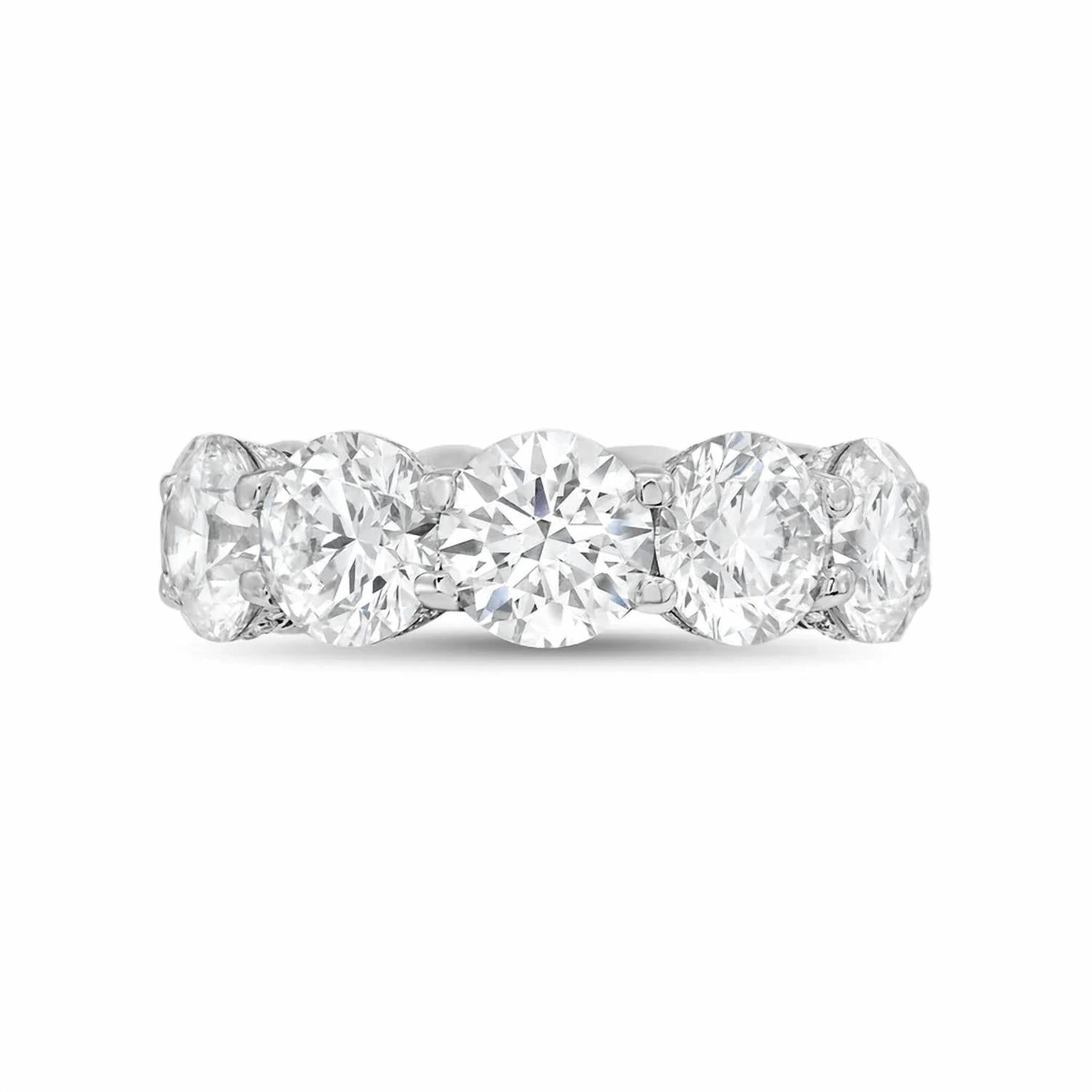 Diana M Jewels - Women's Round Lab-Grown Diamond Eternity Band (5.00 Ct) - Statement