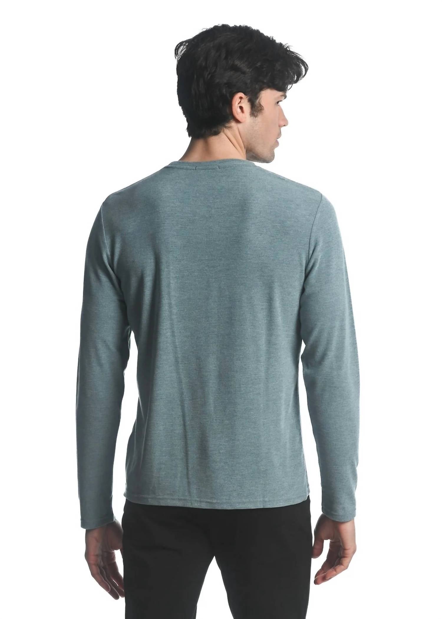 Postmarc - Stretch Knit Long Sleeve Crew Pullover Shirt