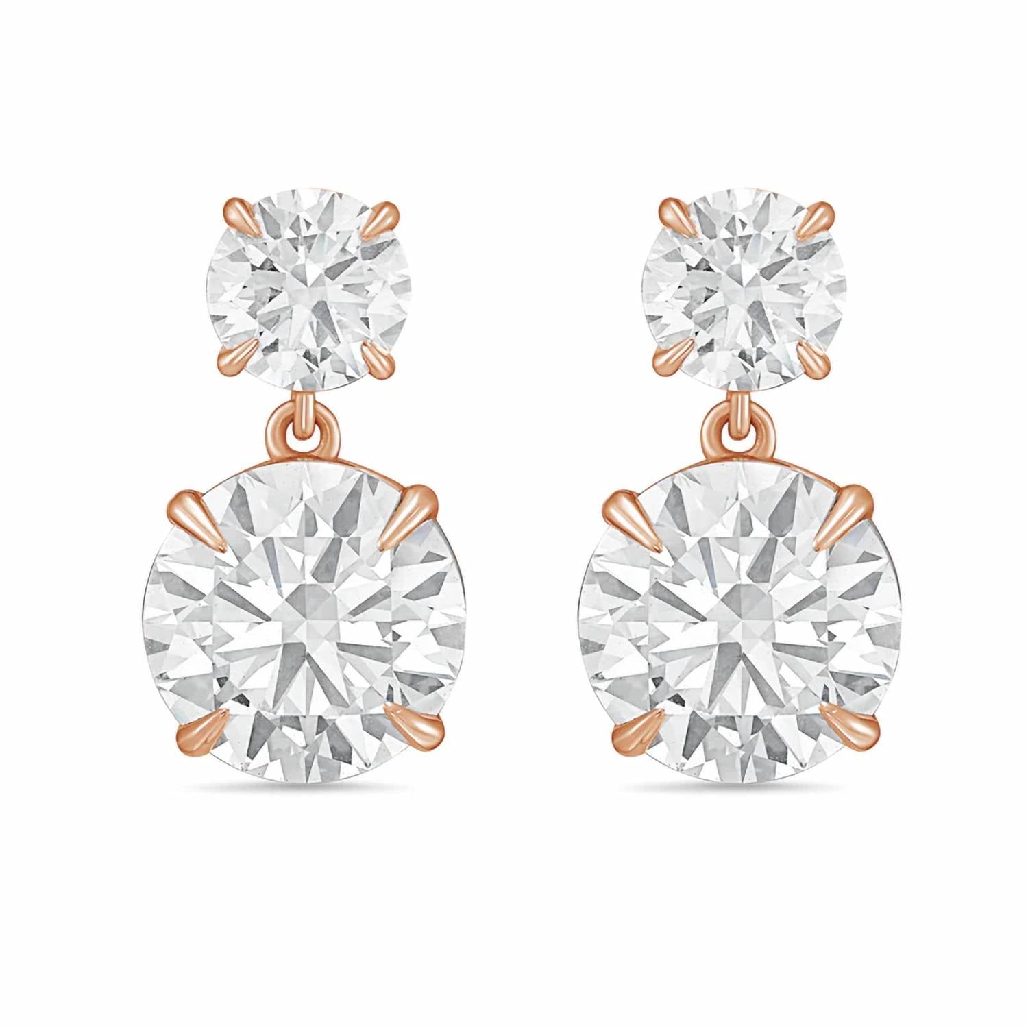 Diana M Jewels - Women's Round Lab-Grown Diamond Stud Earrings (20.00 Ct TCW) - Signature