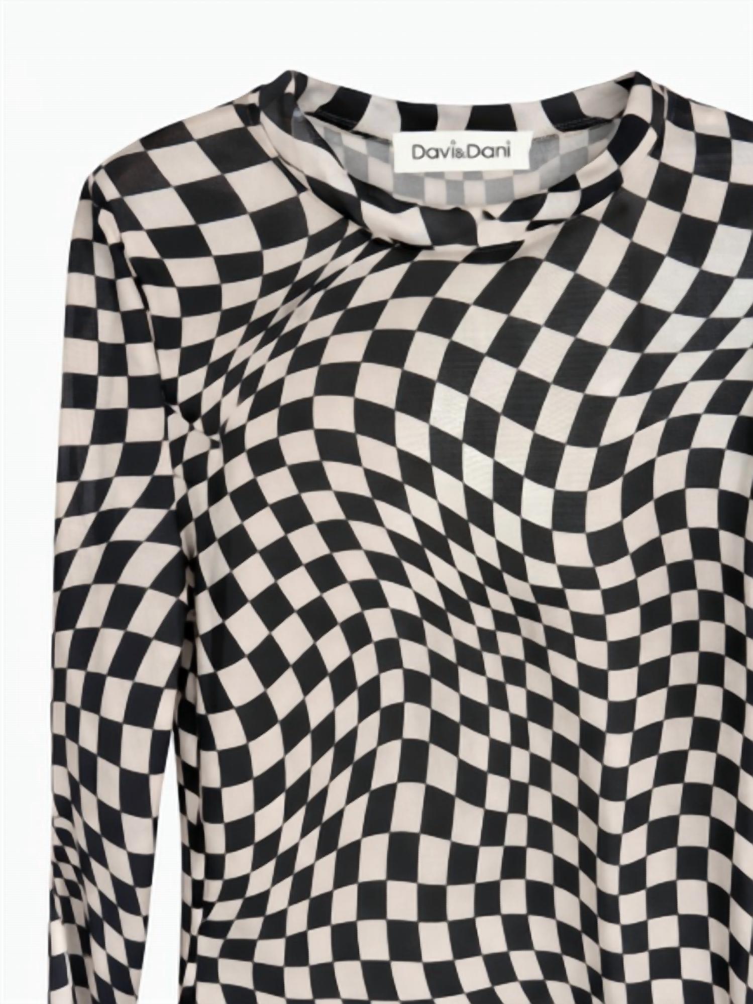 Sterling Kreek - Women's Checkered Mesh Top