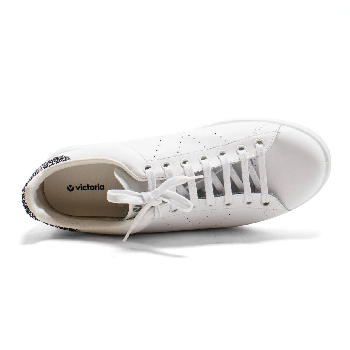 Victoria - Women's Glitter Leather Sneakers