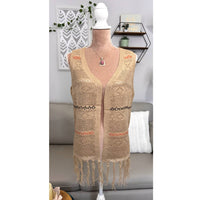 And The Why - Boho Crochet Fringe Vest