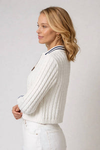Central Park West - Coen Cable Zip Up Bomber Jacket