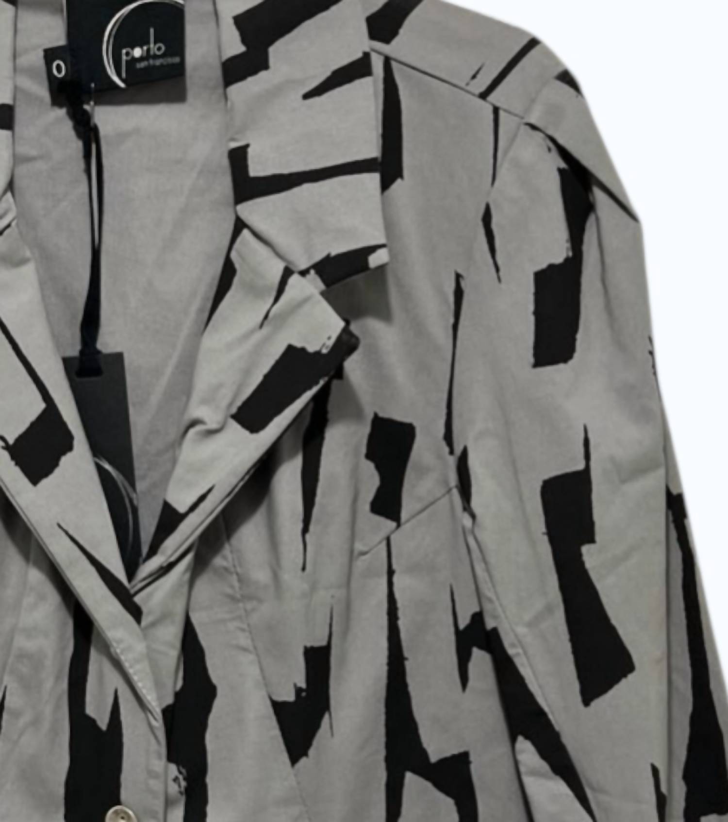 porto Women's Carver Blazer in stone - women's jacket - detail view