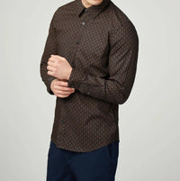 Ben Sherman - Linear Geo Print Long Sleeve Shirt