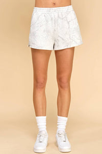 Tcec - Camouflage Print High Waisted Sweat Short