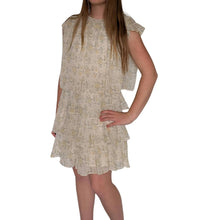 In February - Floral Chiffon Dress With Ruffles
