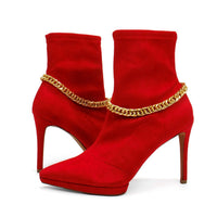 Jessica Simpson - Women's Valyn 4 Chained Stiletto Heel Ankle Boots