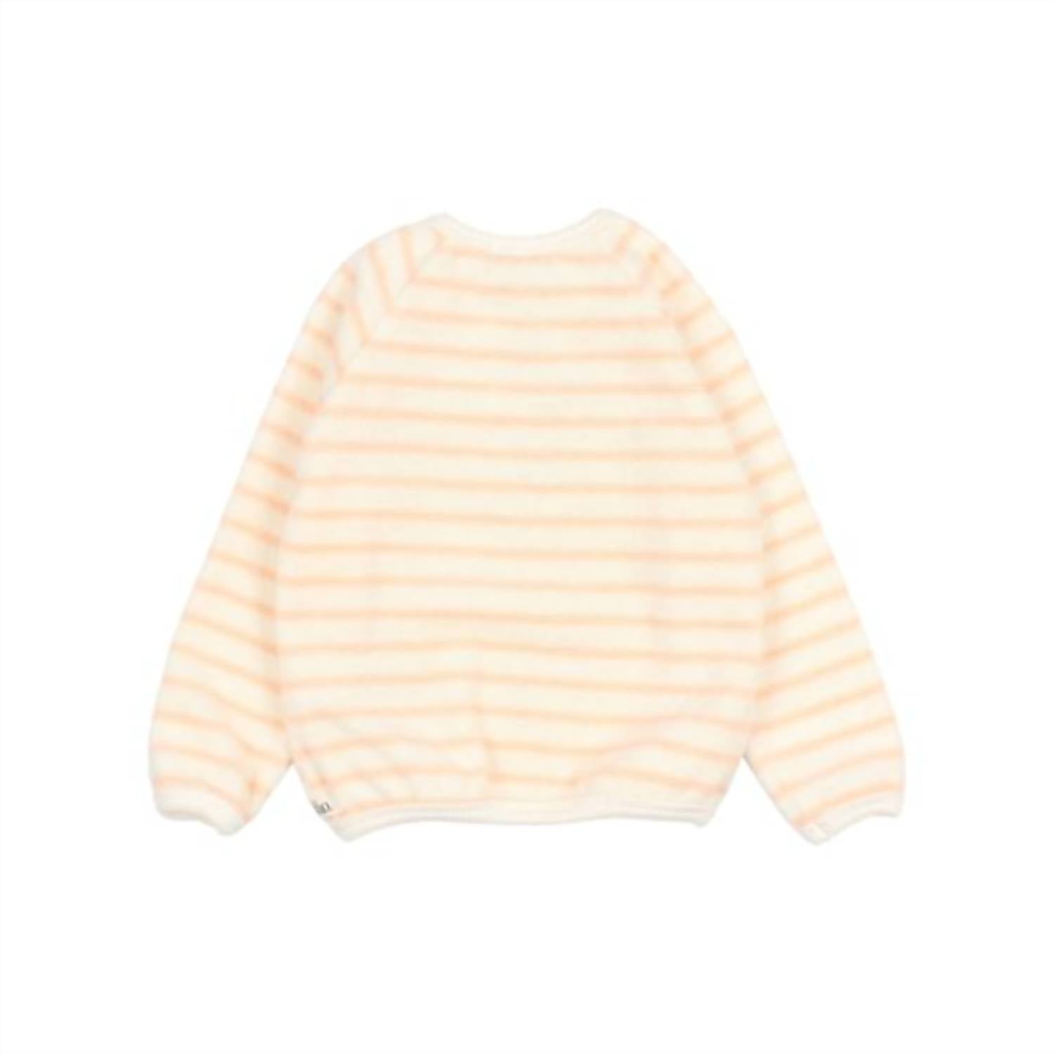 Búho Terry Striped Sweatshirt in light pink - kids' shirt - view 4