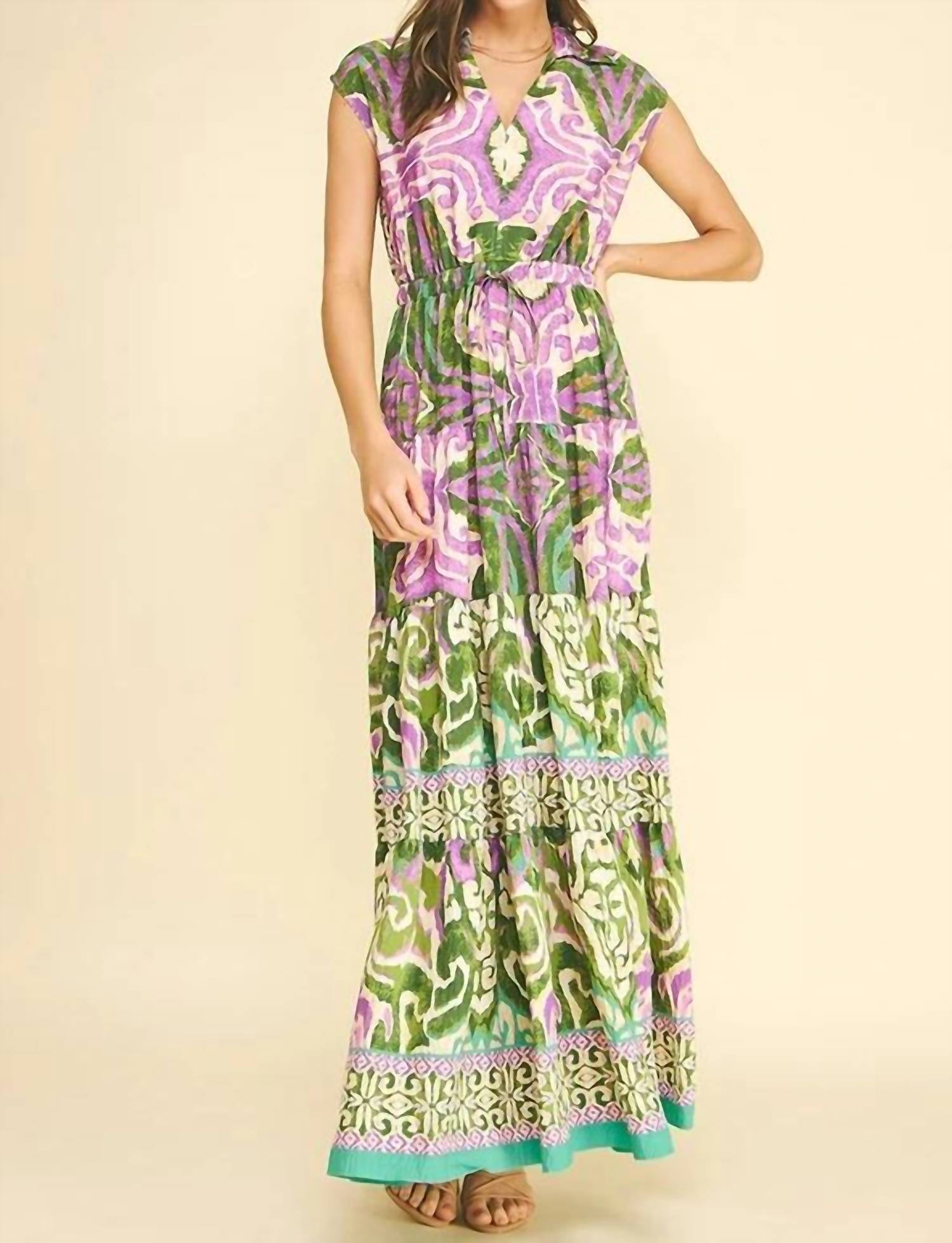 Pinch - Bohemian Pattern Maxi Dress