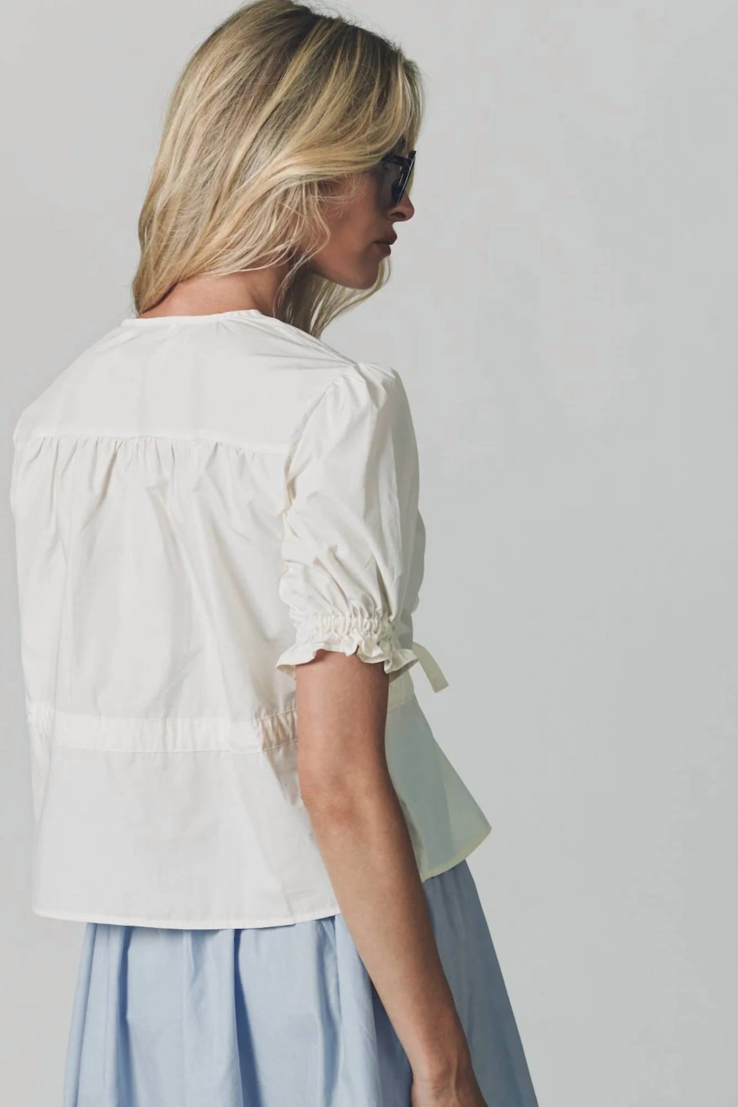 The Shirt - Kayla Short Balloon Sleeves Shirt