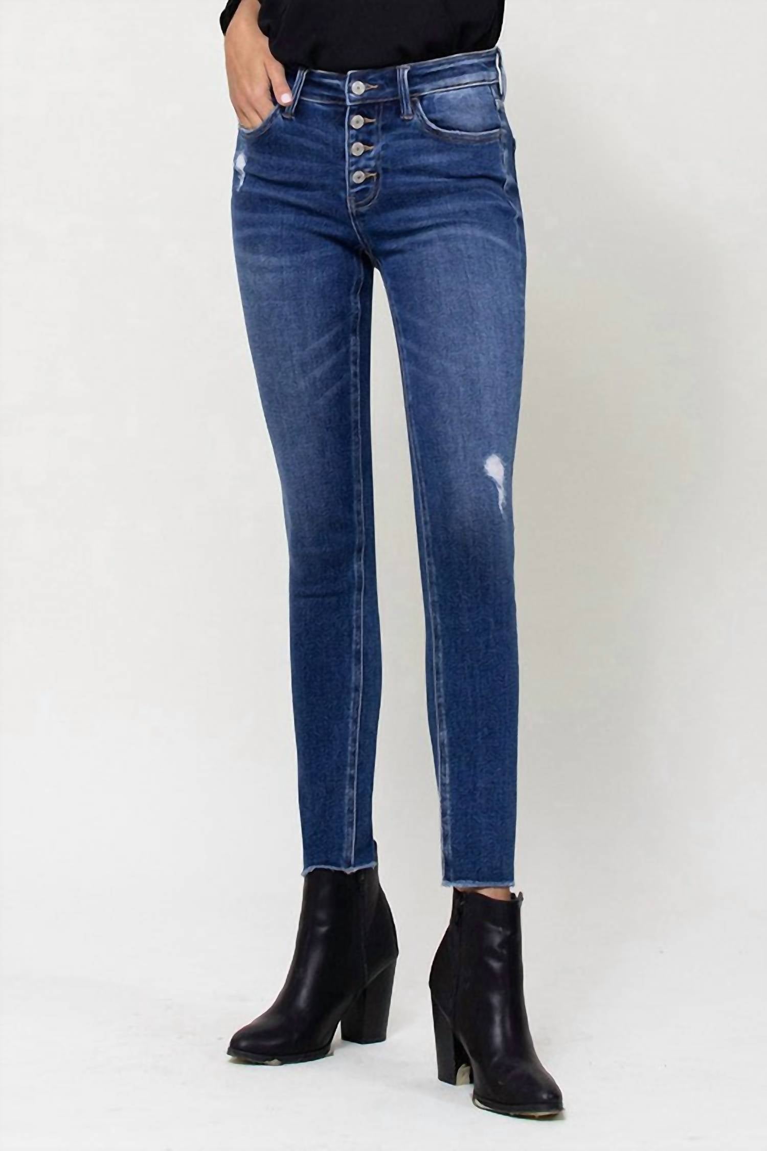 Flying Monkey - Surfs Up Mid Rise Ankle Skinny Jean