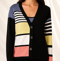 Angel Apparel - Stripe Button Up Cardigan