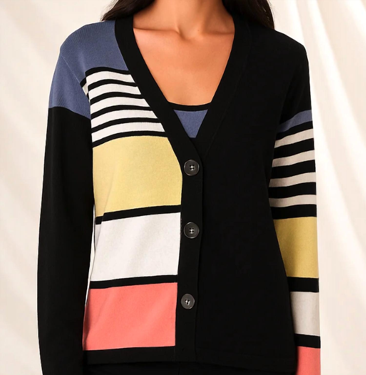Angel Apparel - Stripe Button Up Cardigan