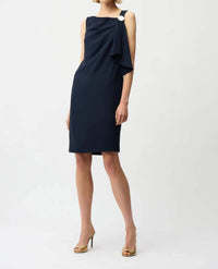 Joseph Ribkoff - Asymmetric Neck Shift Dress