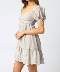 Olivaceous - Tyra Baby Doll Dress
