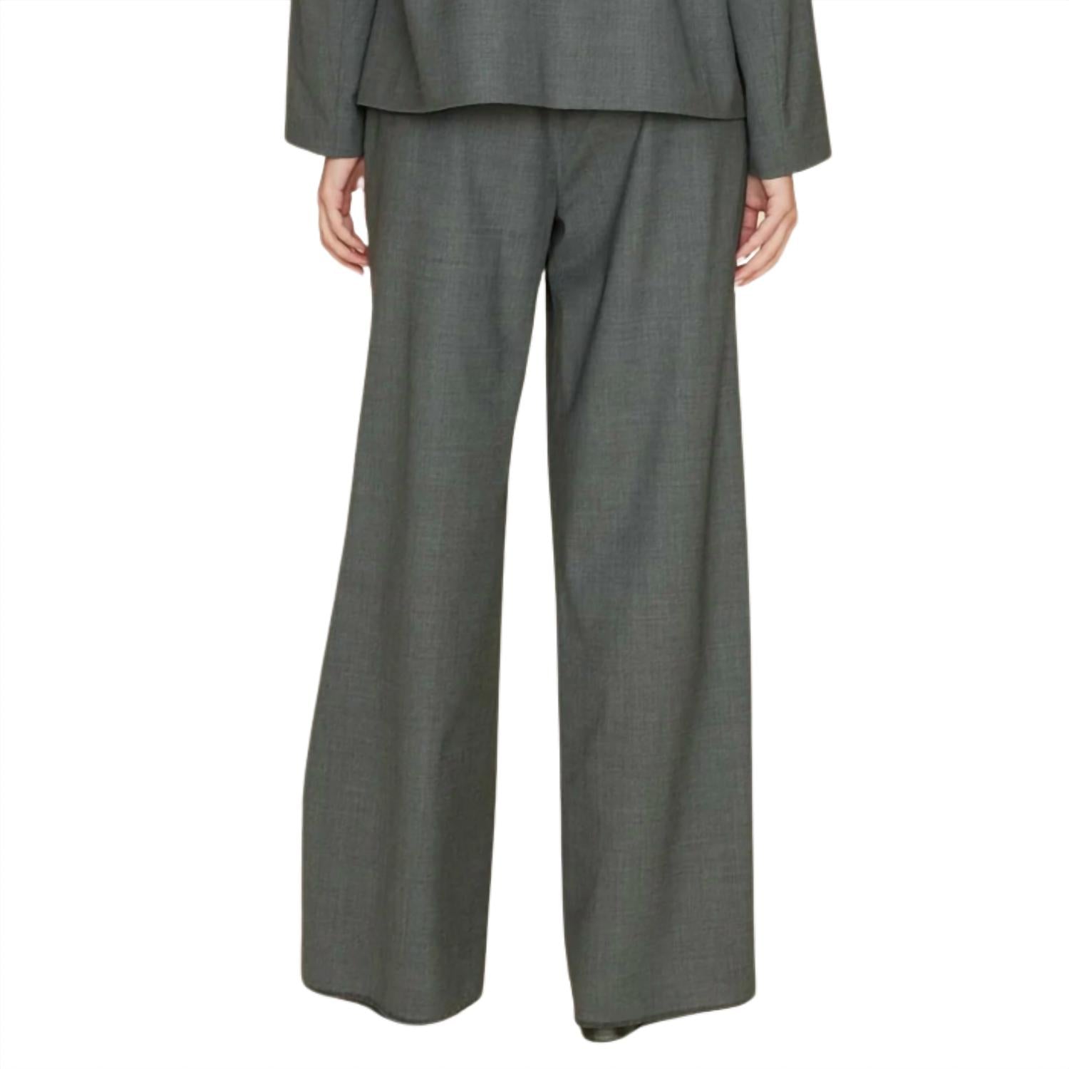 XIRENA Women's Portlyn Pant in charcoal melange - women's pants - detail view