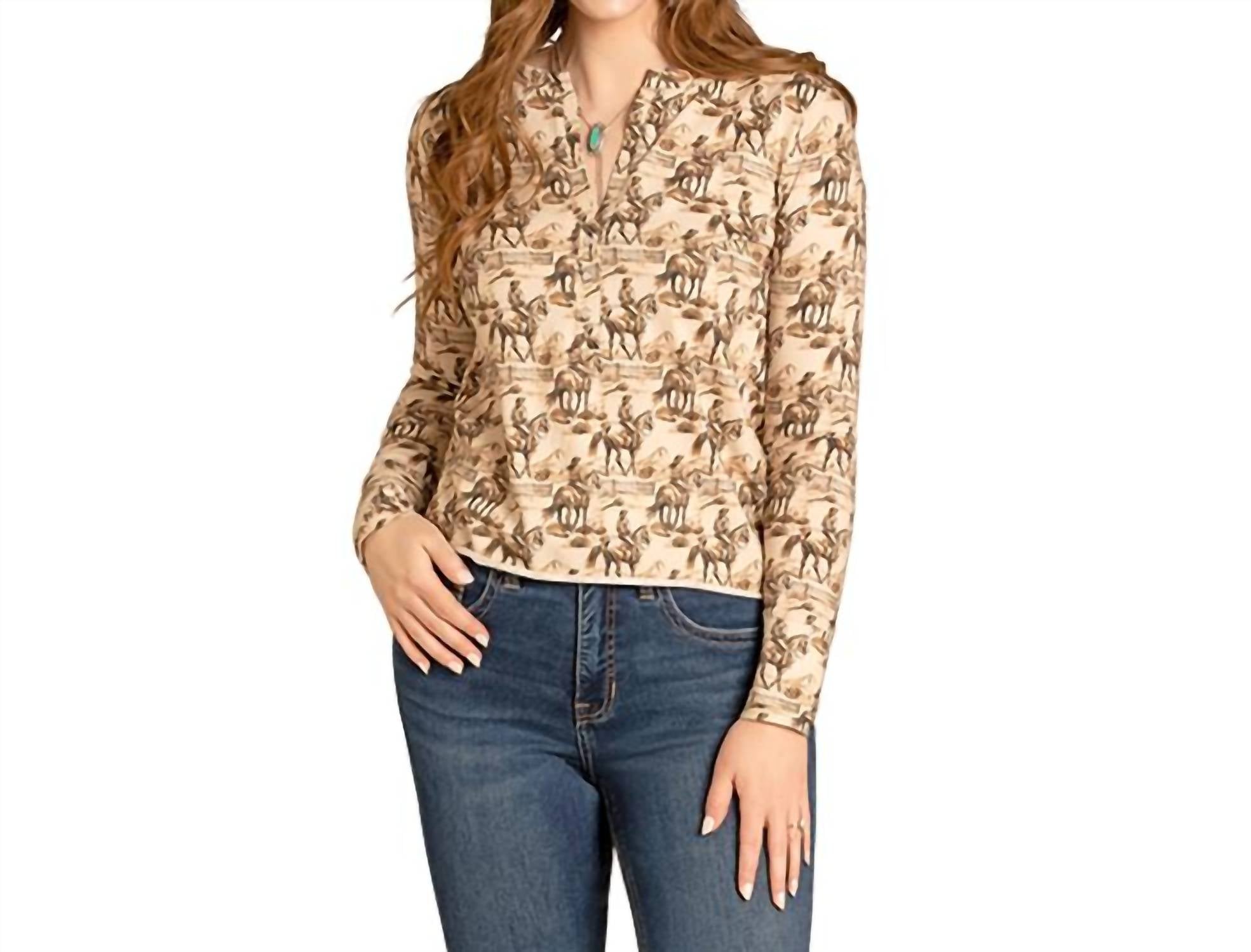Panhandle - Conversational Horse Henley Top