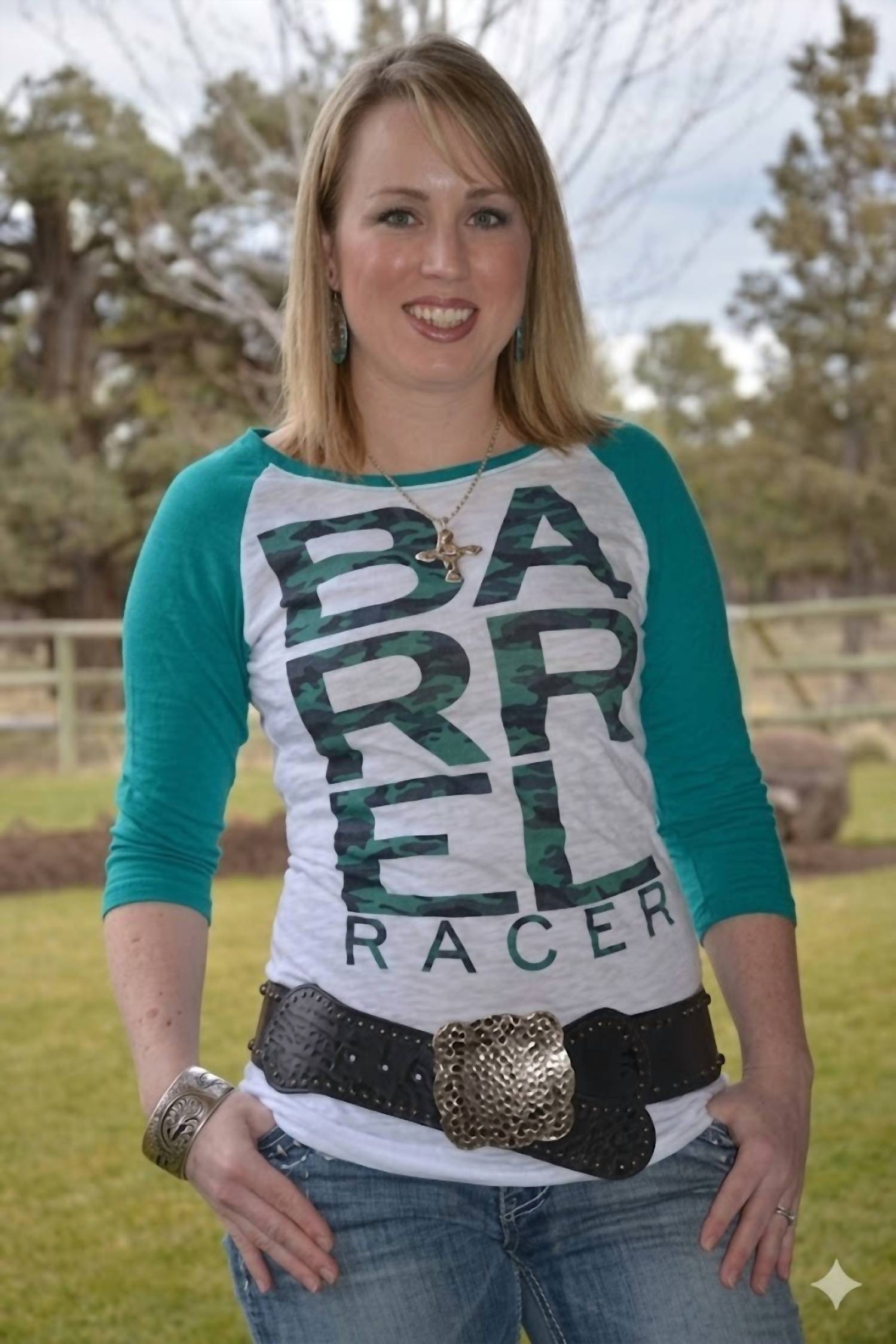Original Cowgirl Clothing - Barrel Racer Burnout Baseball Tee