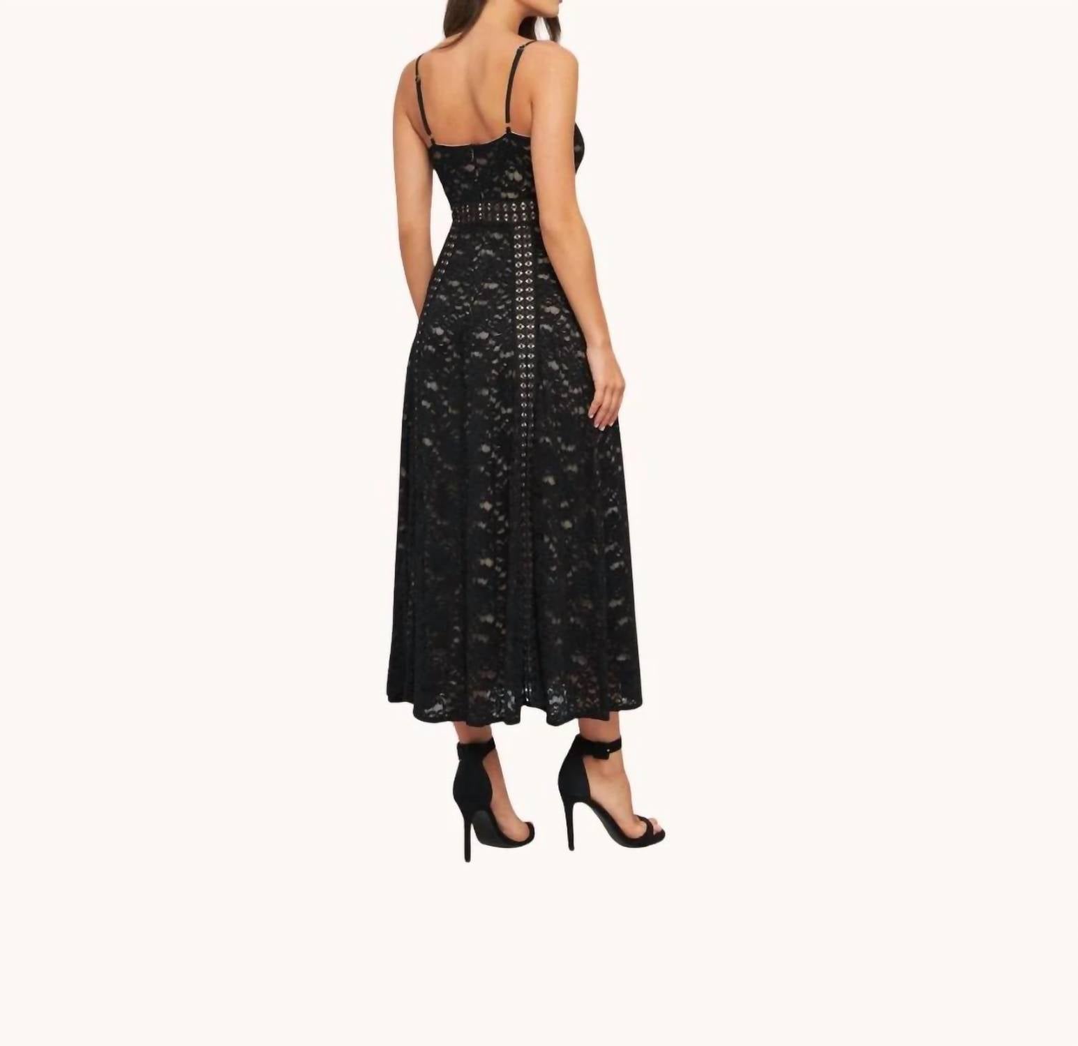 Flying Tomato - Woven Lace Midi Dress