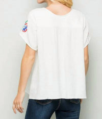 See And Be Seen - On The Border Embroidered Top