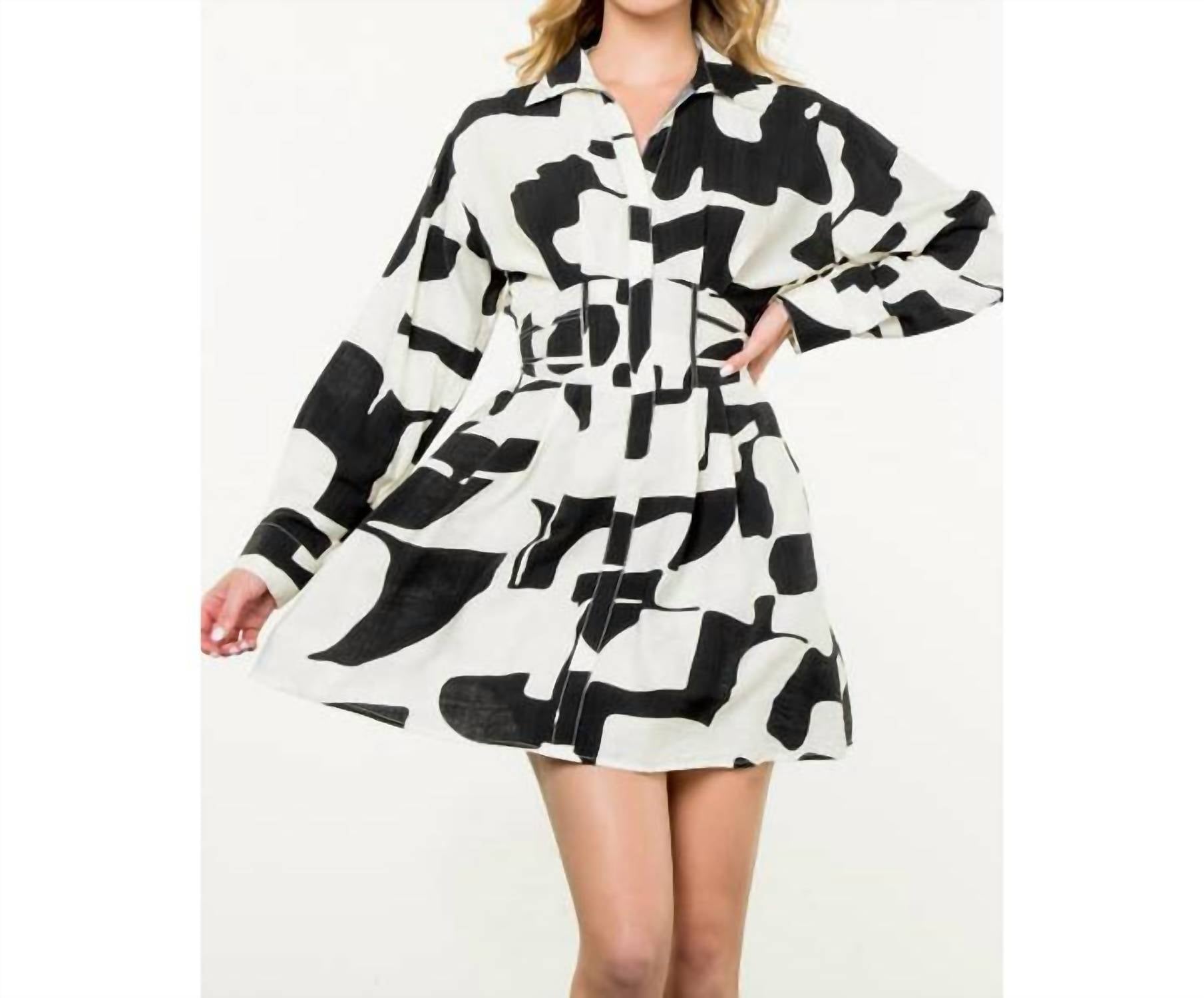 Thml - Amy Long Sleeve Print Dress