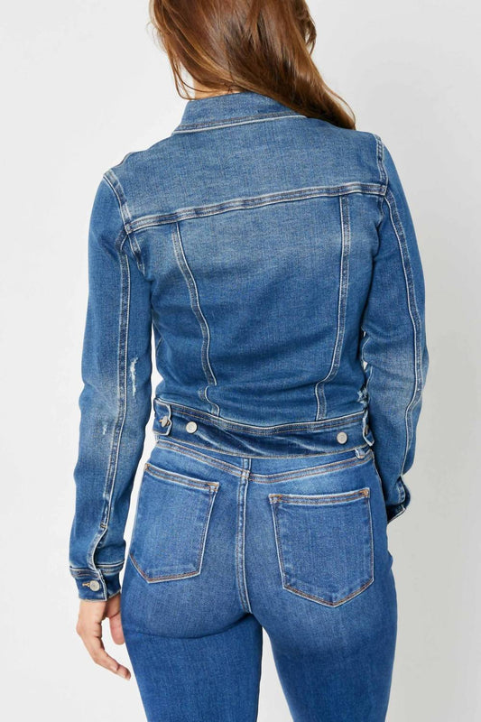 Judy Blue - Classic Destroyed Denim Jacket