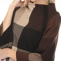 Joseph Ribkoff - Checkered Mock Neck Sweater