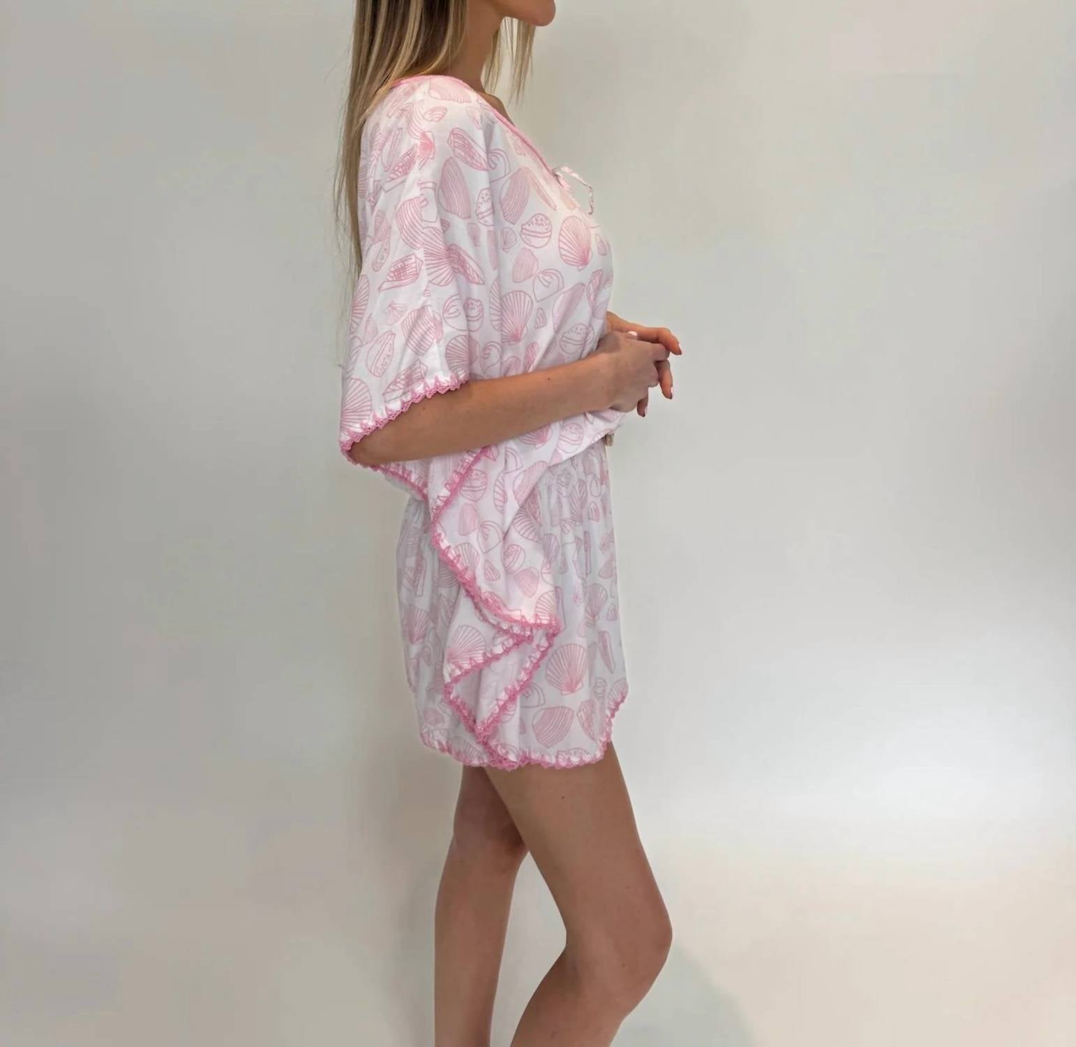 Romi The Brand Crystal Coast Butterfly Dress in pink - women's dress - detail view