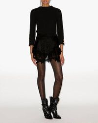 ISABEL MARANT Reana Skirt in black - women's skirt - detail view