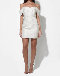 Adelyn Rae - Alice Off Shoulder Jacquard Mini Dress