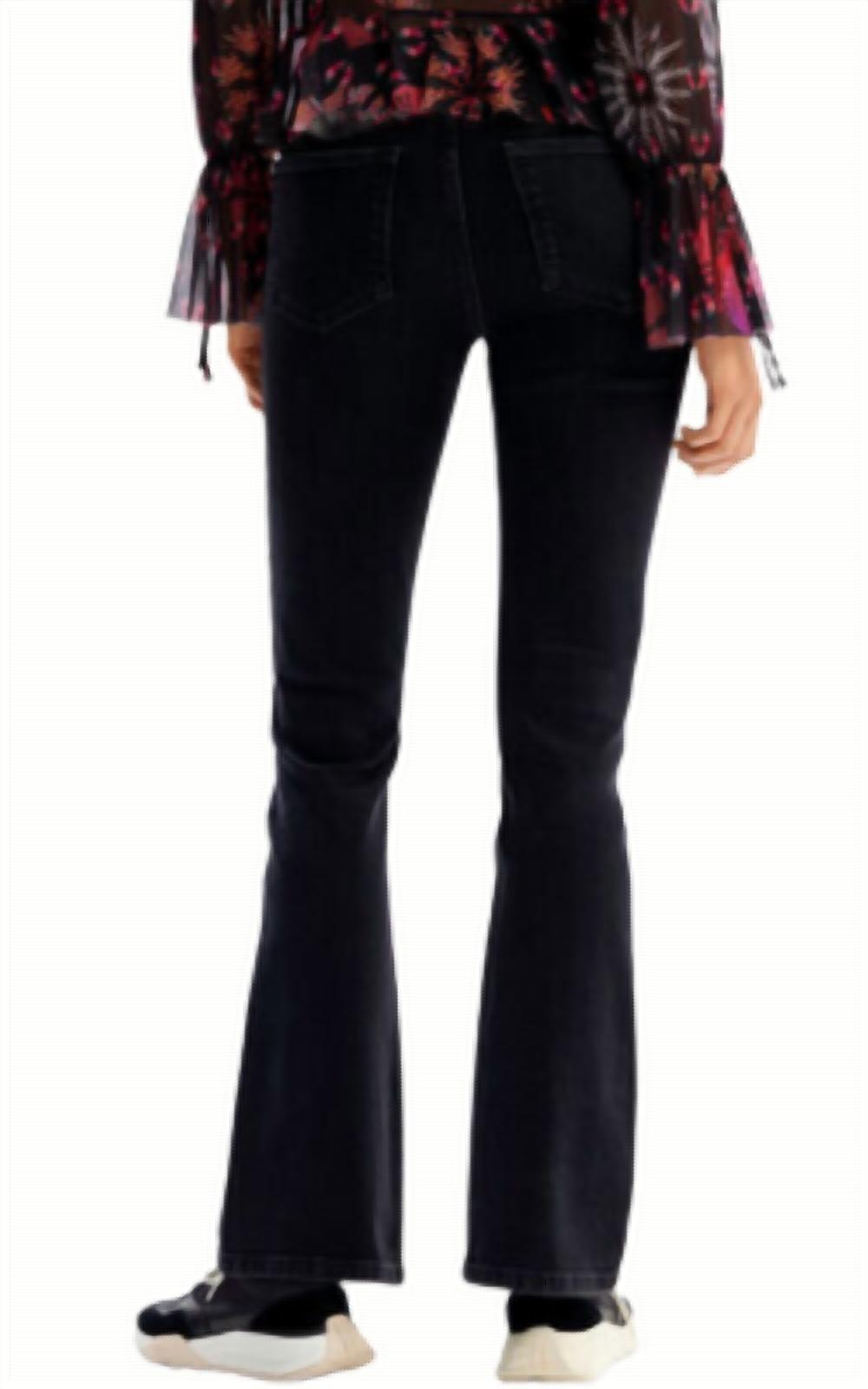 Desigual - Desigual Rhinestone Flare Leg Jean
