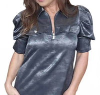 Lior - Crema Dress With Puff Sleeve