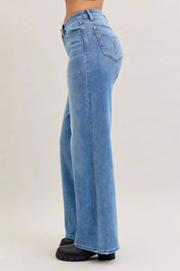 Judy Blue - Mid-rise Retro Wide Leg Jeans