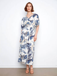 Charlie B - Printed Dolman Sleeve Midi Dress