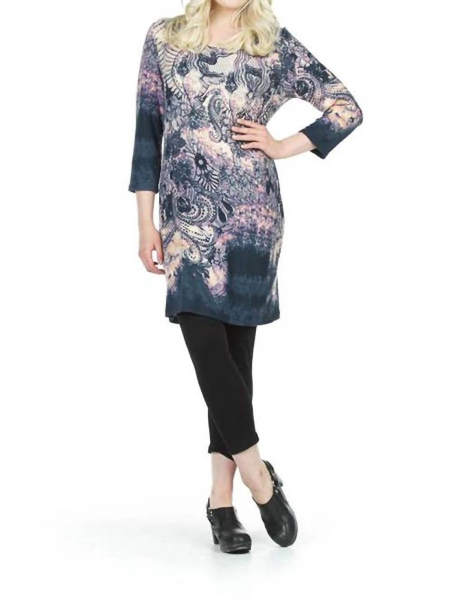 Papillon - Watercolor 3/4 Sleeve Dress