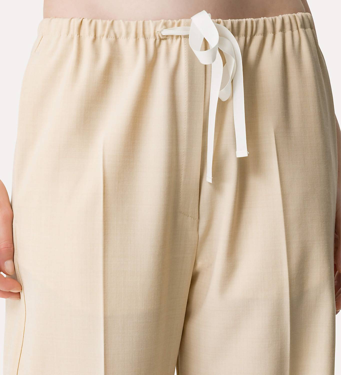 Forte Forte - WOOL BLEND CANVAS DRAWSTRING PANTS