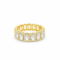 Allyanna Gifts - Women's Moissanite Radiant Cut Halo Eternity Band