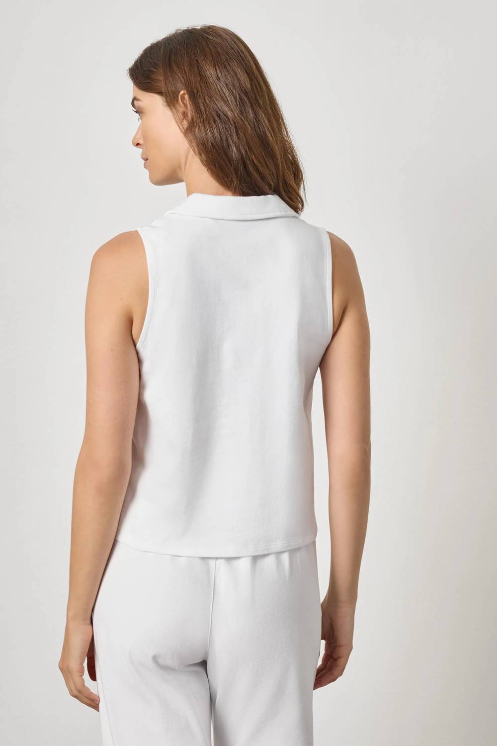 Lilla P - Sleeveless Collared Top