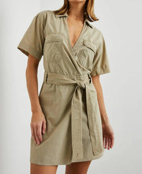 Rails Natalie Sleek Tie-belt Dress in beige - women's dress
