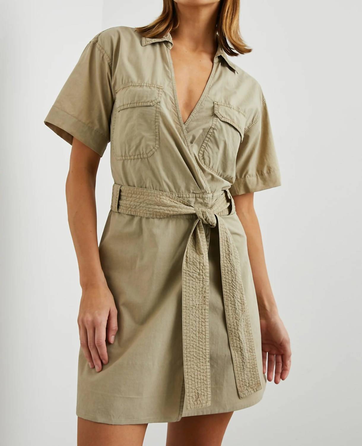Rails Natalie Sleek Tie-belt Dress in beige - women's dress