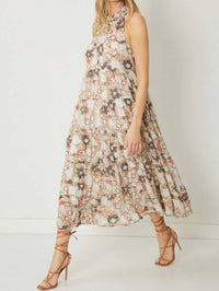 Entro - Floral Print Halter Dress