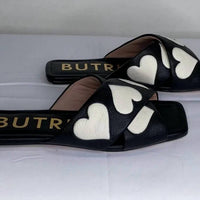 BUTRICH Women's Collins Heart Sandals in black - women's sandal - alternate view