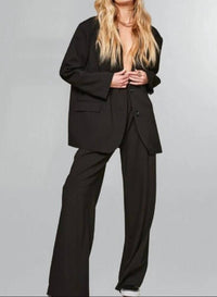 Mimosa Irisa Oversized Boyfriend Blazer in black - women's jacket - alternate view