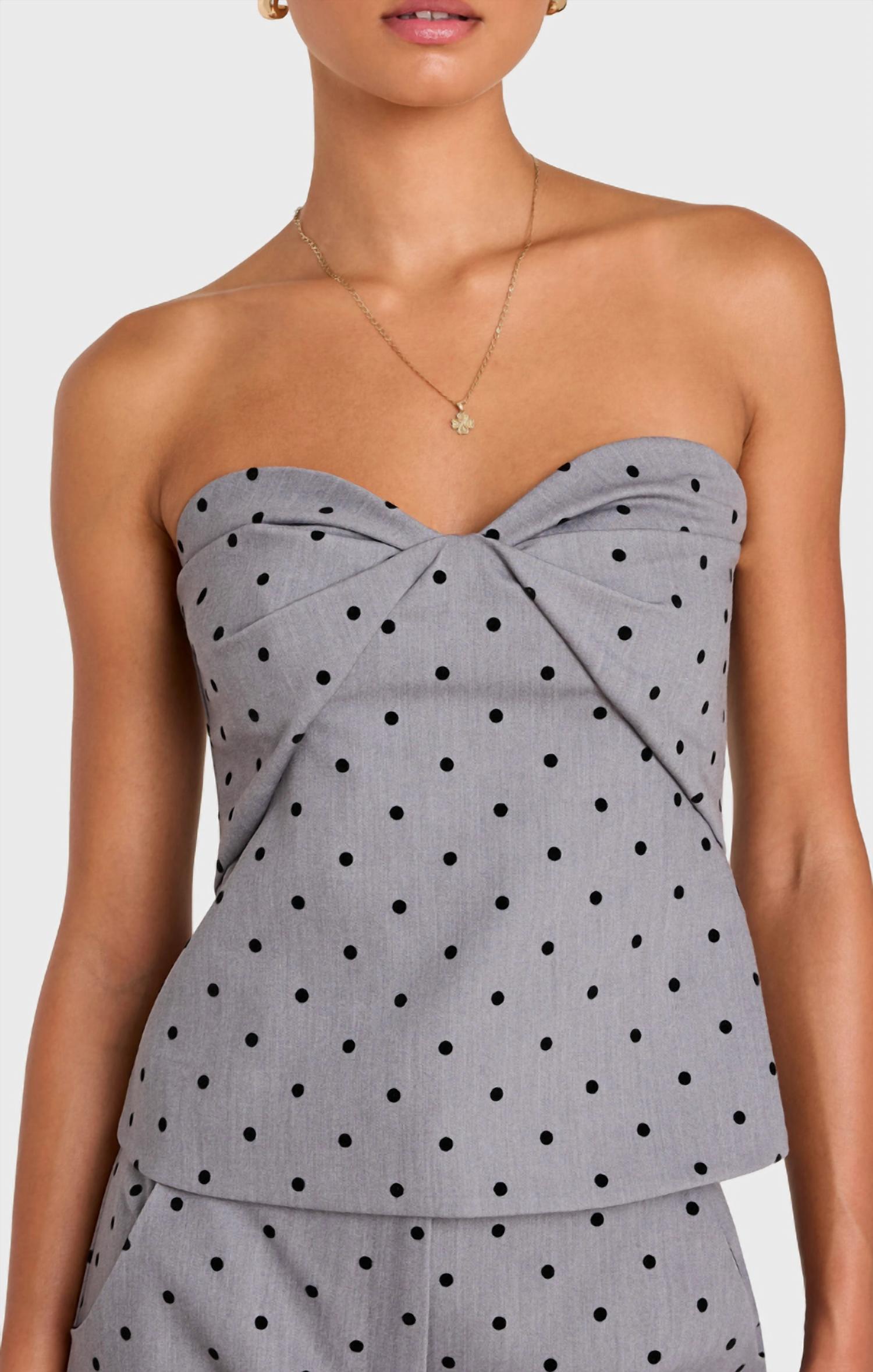 Amanda Uprichard Soho Top in slate - women's blouse