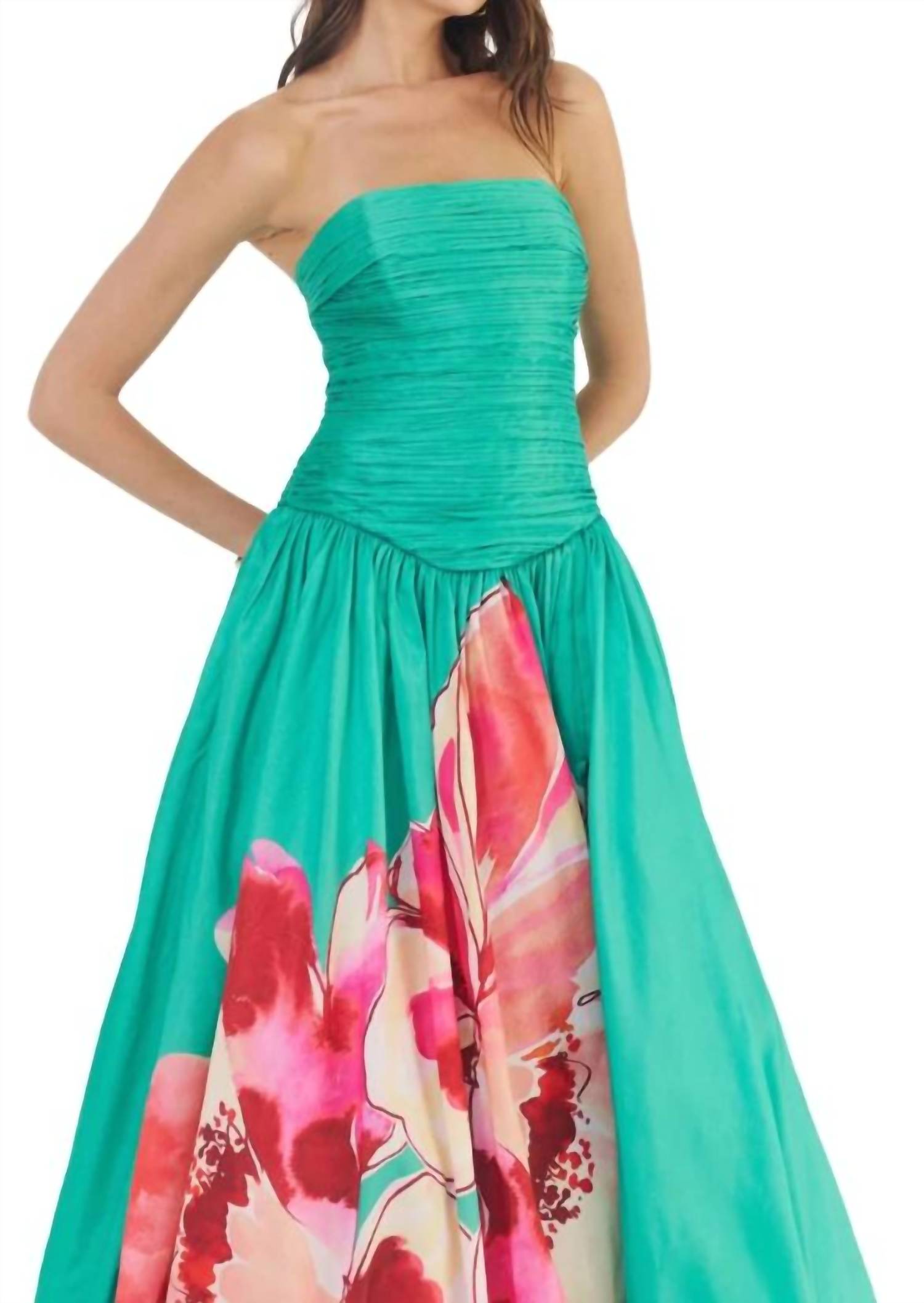 Hutch - Georgina Strapless Ruched Maxi Dress