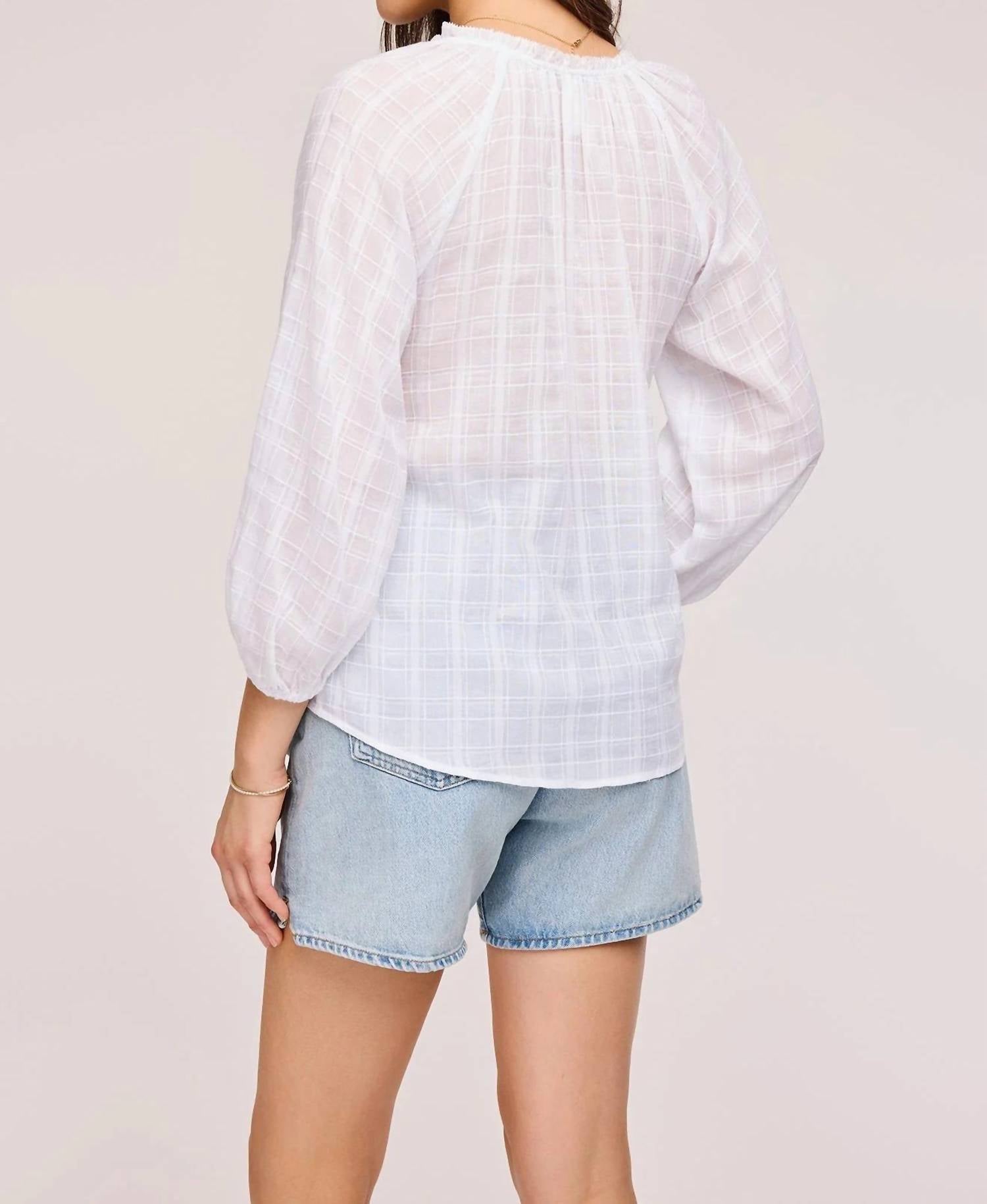 Gentle Fawn - Atlas Textured Cotton Blouse